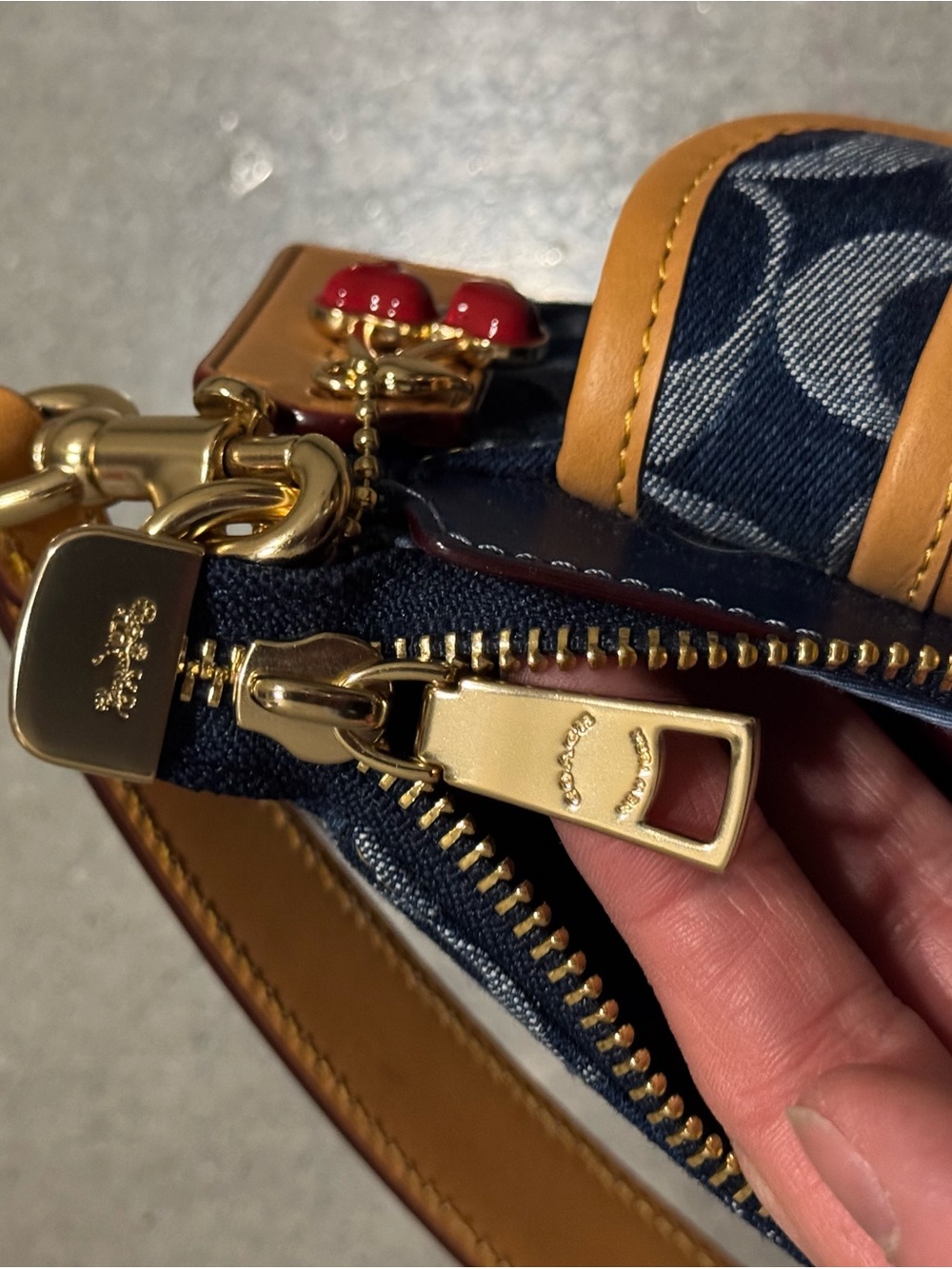Coach Ashton Baguette in Signature Jaquard Denim - Picture 8 of 9